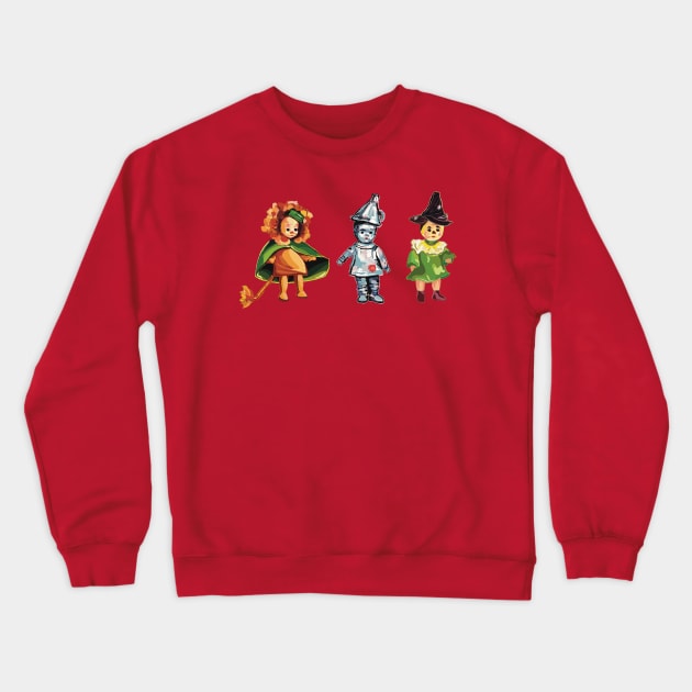 The Cowardly Lion, Tin Man, and the Scarecrow Crewneck Sweatshirt by Peaceful Pigments